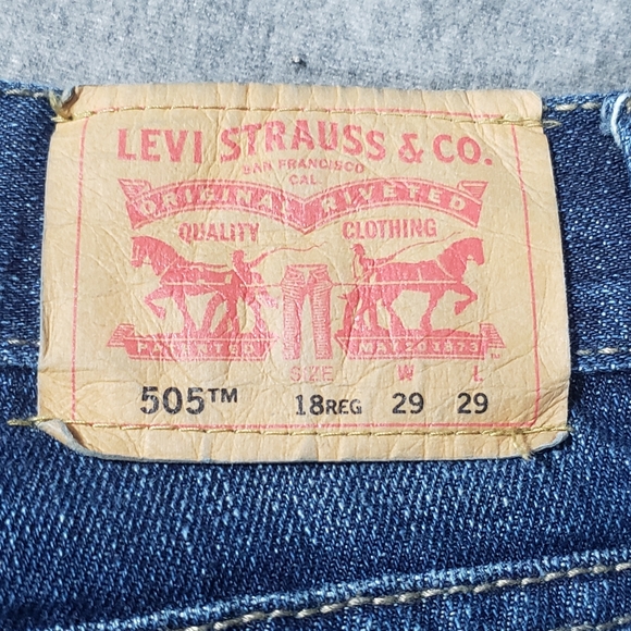 Men's Levis 505 Straight Leg Jeans Size 29 - Picture 8 of 16